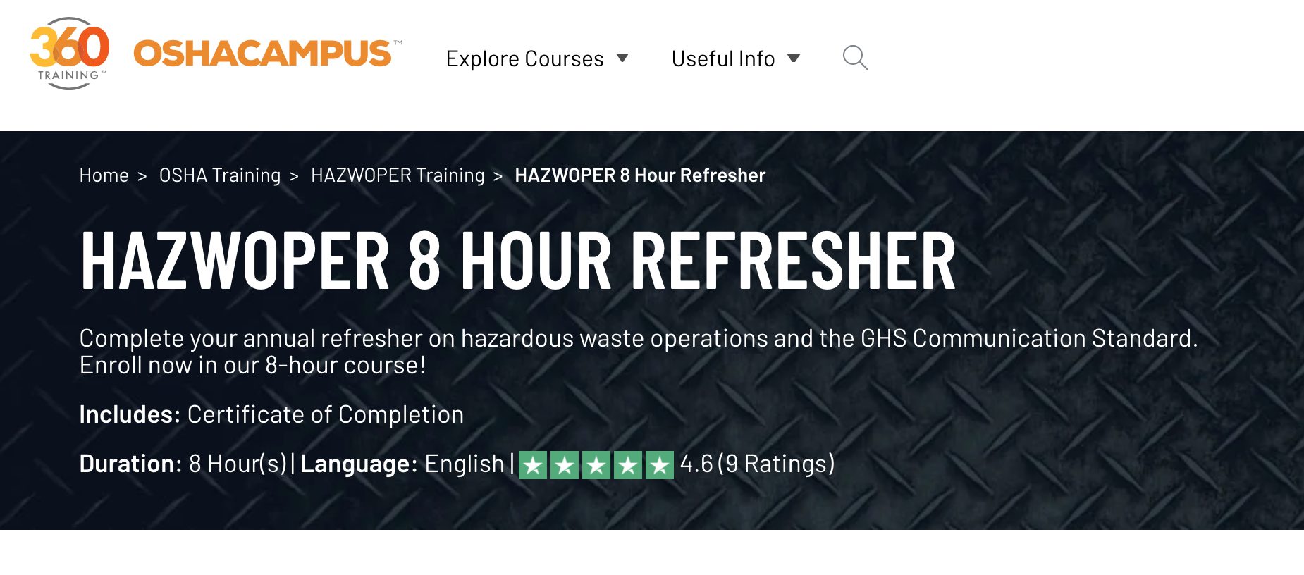 HAZWOPER Courses Digital Constructive