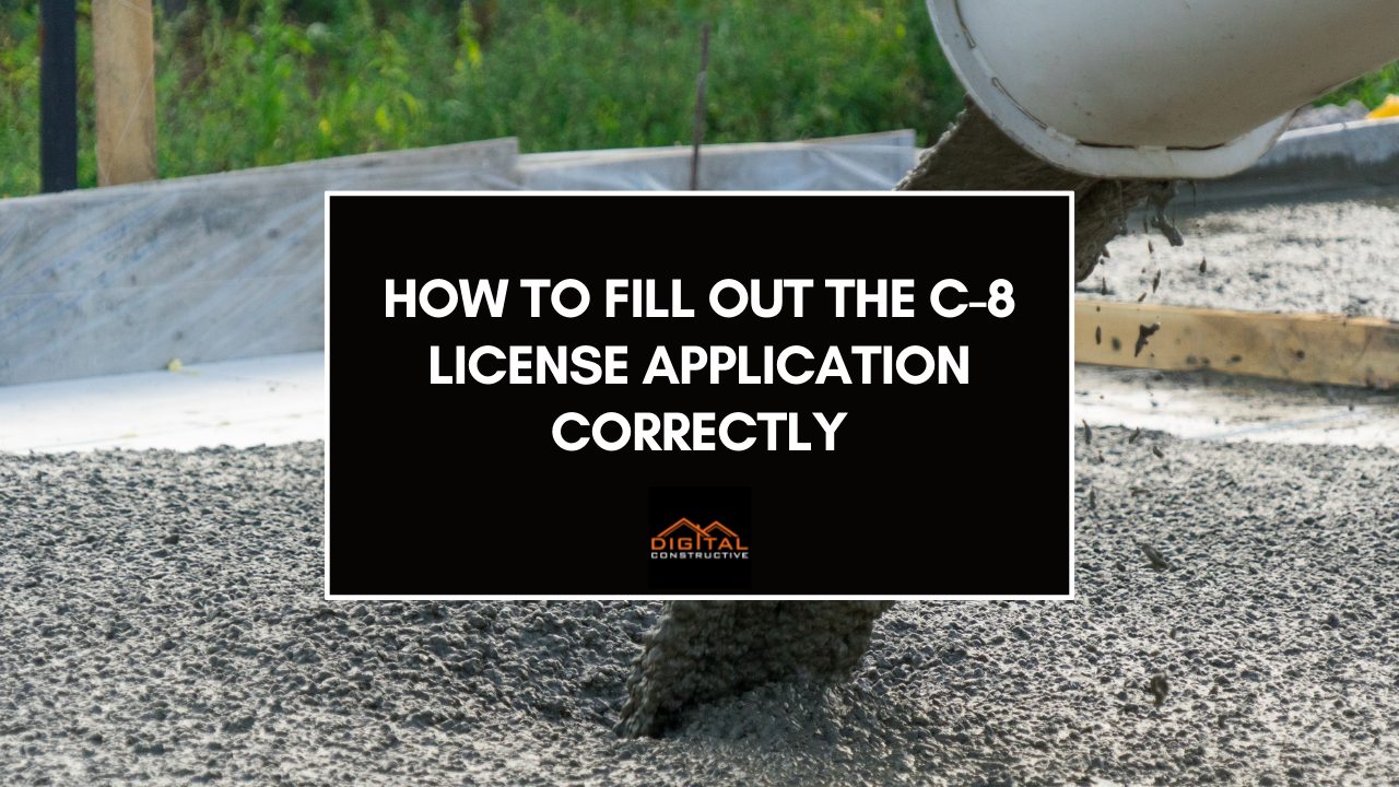 How to fill out the C-8 license application correctly
