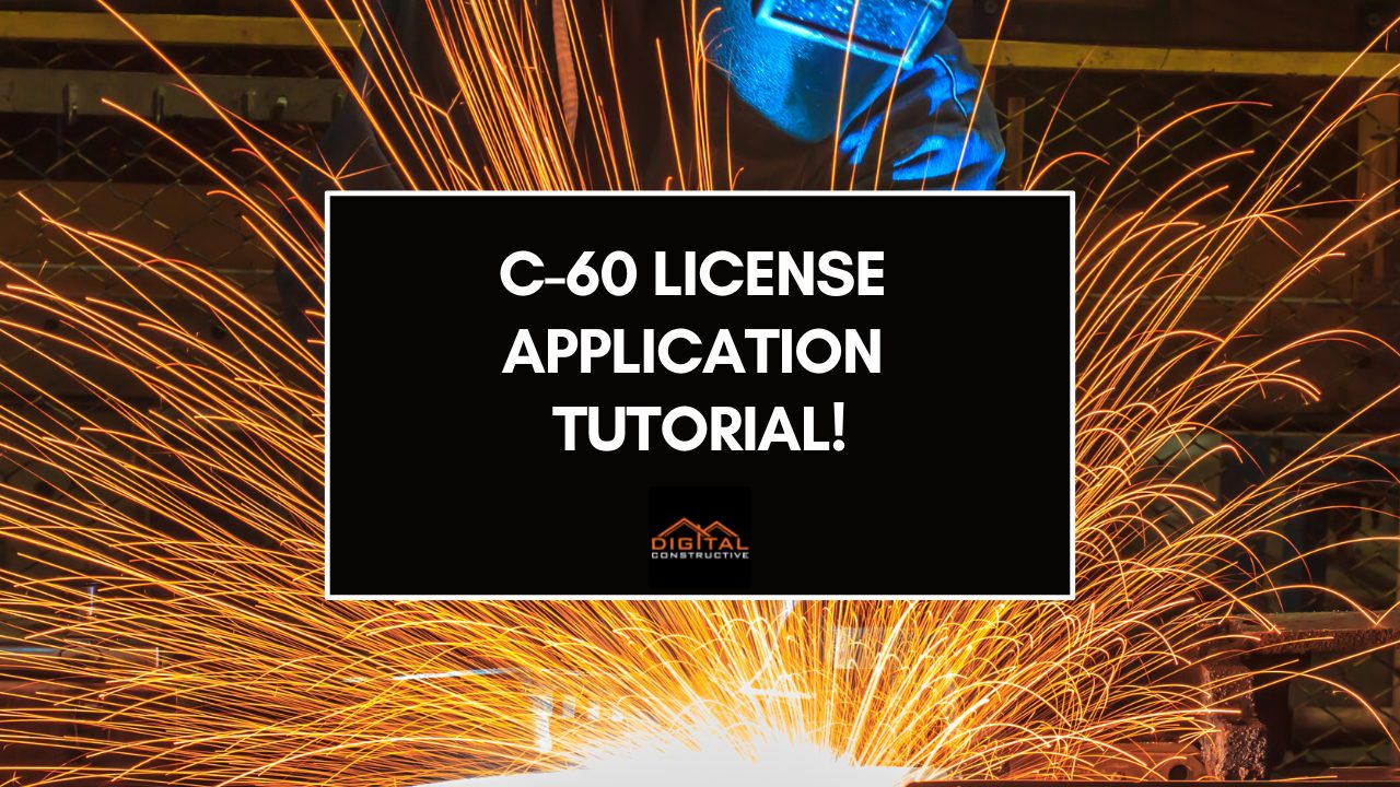 how to fill out the C-60 license application for welding contractors in California